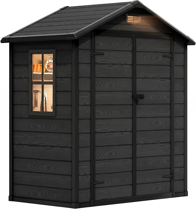 DWVO 6x4 FT Outdoor Resin Storage Shed by DWVO