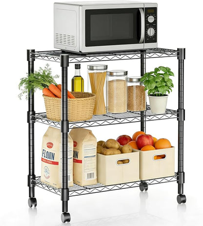 Xcity Storage Shelves, 3 Tier Heavy Duty Metal Shelving Unit - Image 8