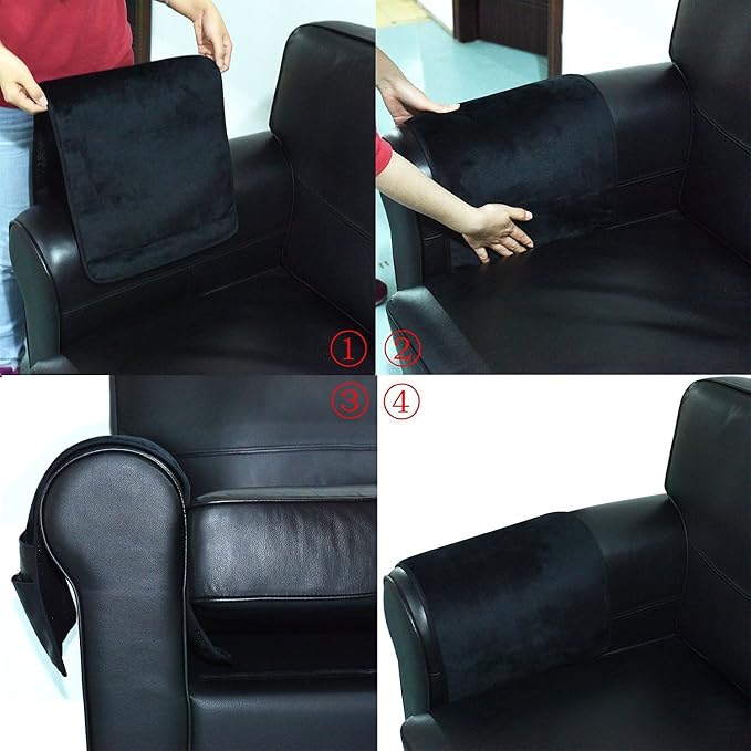 Wanty Velvet Sofa Couch Chair Armrest Soft Caddy Organizer Holder - Image 6