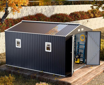 10x10 FT Metal Outdoor Storage Shed by WELYAS
