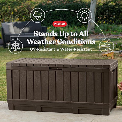 Keter Kentwood 92 Gallon Resin Deck Box-Organization and Storage - Image 5