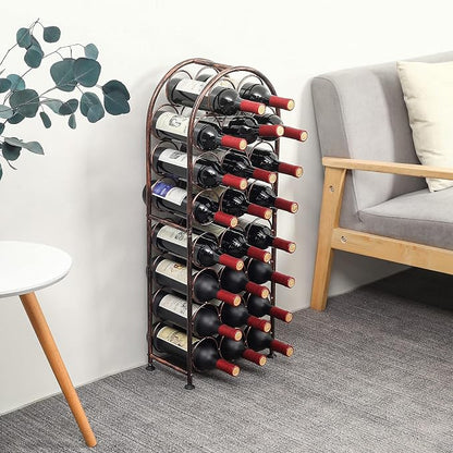 PAG 23 Bottles Arched Freestanding Floor Metal Wine Rack Wine Bottle Holders - Image 5