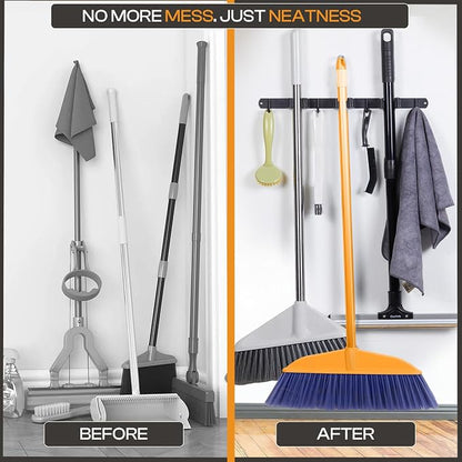Heavy-Duty Stainless-Steel Broom Holder Wall Mount - Image 5