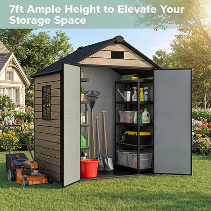 ZYJOYY Outdoor Storage Shed 6x4.4 FT - Image 4