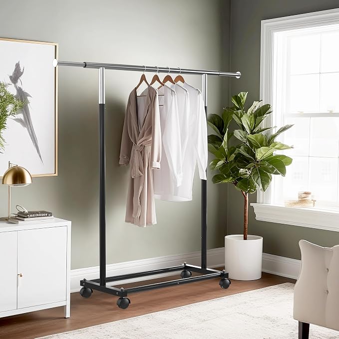Simple Houseware Standard Rod Garment Rack - Image 2