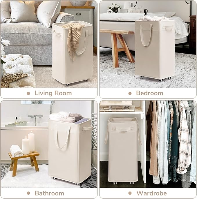 CHICVITA 75L Slim Collapsible Laundry Basket - Image 6