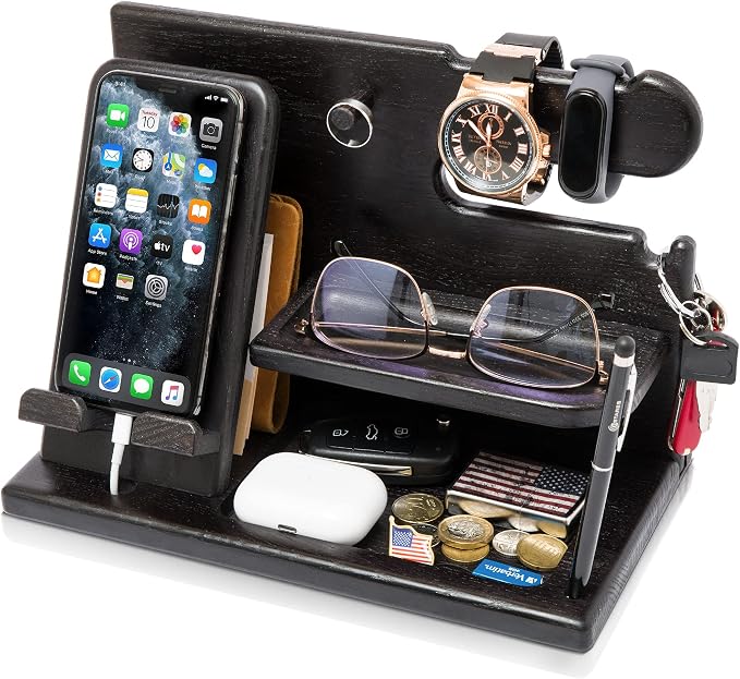 TESLYAR Wood Phone Docking Station by TESLYAR