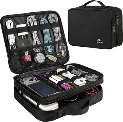 MATEIN Cable Organizer Bag, Large Travel Storage Bag, Sturdy Tool Case | by MATEIN
