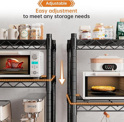 REIBII 5 Shelf Metal Shelving 72''H Storage Shelves Steel Wire Shelving - Image 7