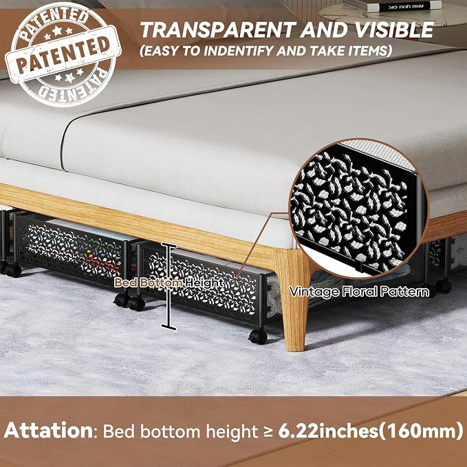 PHINOX Under Bed Storage, Under the Bed Storage Containers - Image 3