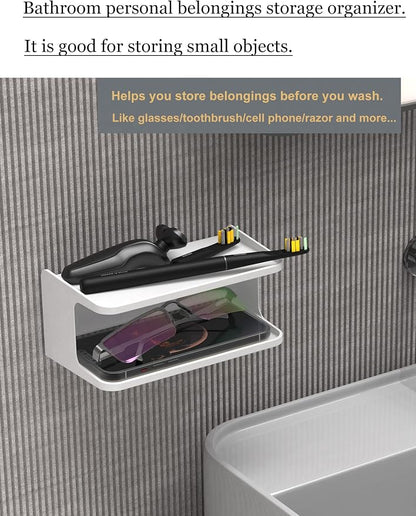 2-Shelf Bedside Shelf Organizer, Modern/Contemporary Style, Wall Mount - Image 4