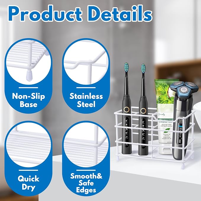 Urbanstrive 304 Stainless Steel Bathroom Toothbrush Holder Toothpaste Holder - Image 6