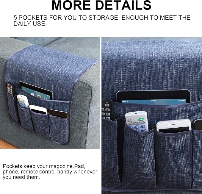 Sofa Armrest Organizer Non-Slip Remote Control Holders - Image 2