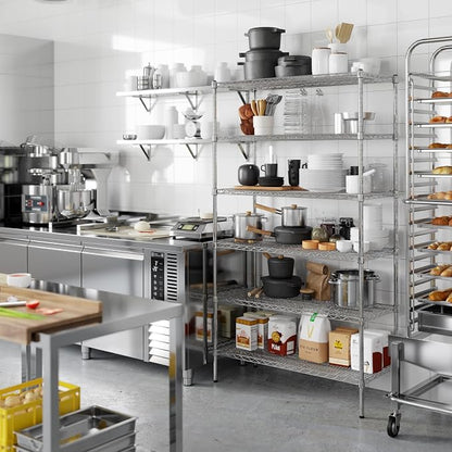 18" Deep x 42" Wide x 74" Height Wire Shelving Kit | 6-Tier | NSF Commercial - Image 5
