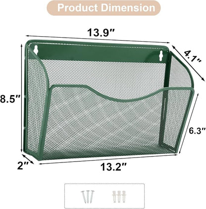 EASEPRES 3 Single Pocket Mesh Hanging File Organizer, Vertical Wall Mounted - Image 2