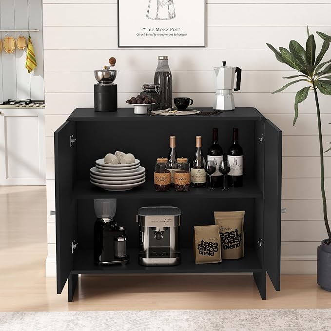 Black Sideboard Buffet Cabinet - Image 4