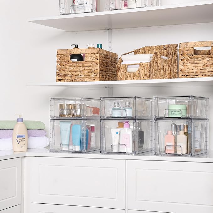 Vtopmart 8 Pack Clear Stackable Cabinet Organizers - Image 5