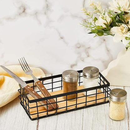 2 Pcs Metal Small Wire Basket Wall Hanging Wire Basket Hang Small Bathroom - Image 5