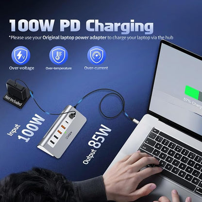intpw USB C Hub, P9 PRO USB C Hub Multiport Adapter - Image 6