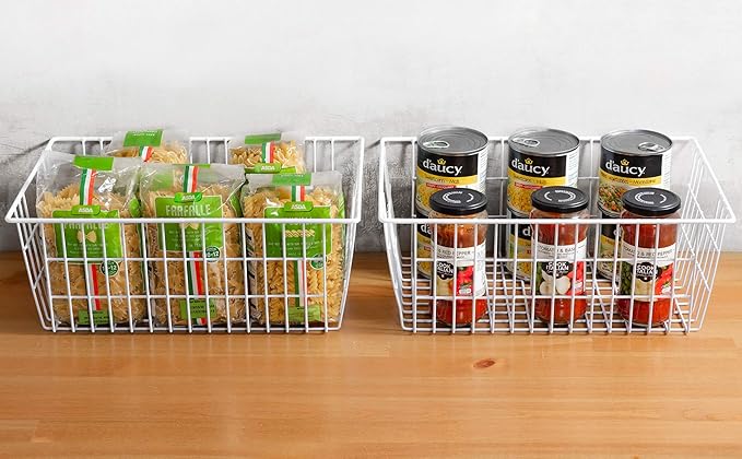 Redrubbit Wire Storage Baskets, Large Farmhouse Metal Freezer Basket Storage - Image 4