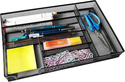 Desk Drawer Organizer Metal Mesh Drawer Organizer Tray - Image 2