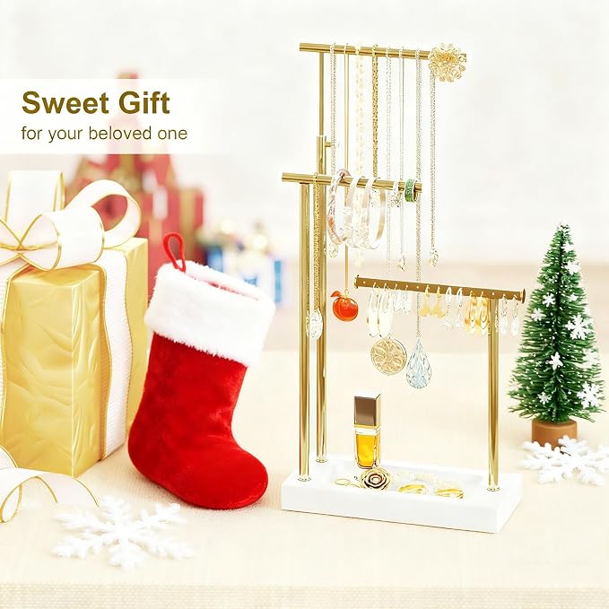 SRIWATANA Jewelry Organizer Display Extra Tall Necklace Holder 3 Tier Jewelry - Image 2