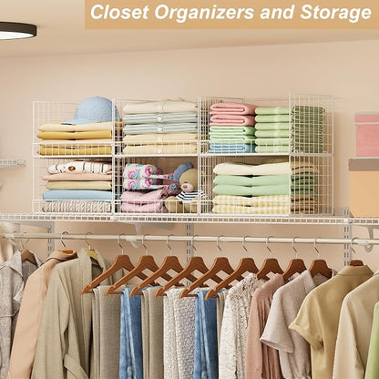 Huxitocan 6-Tier Stackable Closet Organizers and Storage Basket - Image 2