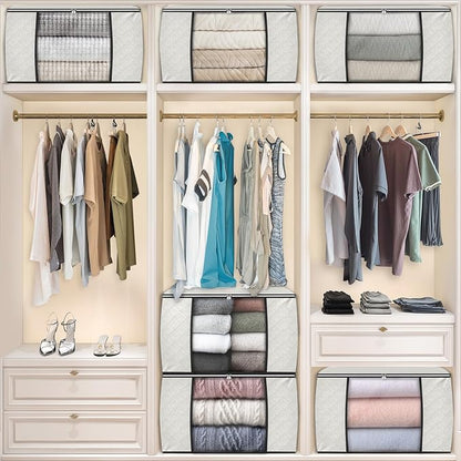 Fab totes 24 Gallons Clothes Storage, Foldable Thick Fabric Blanket Storage Bags - Image 7