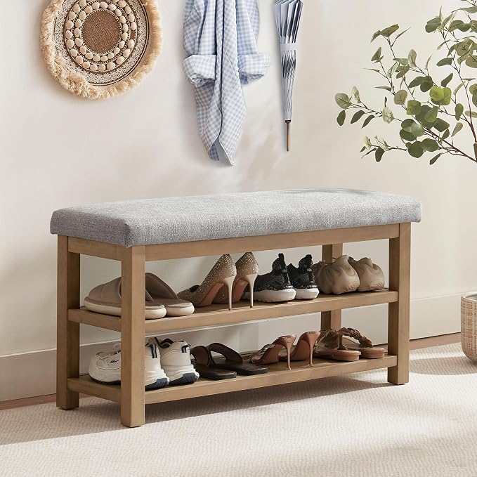 Zihanhome 2 Tier Shoe Rack Bench - Image 3