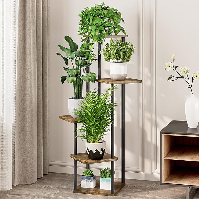 AZERPIAN Plant Stand 5 Tier Indoor Metal Flower Shelf - Image 2