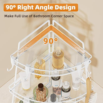 VITVITI 3 Tier Corner Bathroom Counter Organizer, Metal Bathroom Countertop - Image 3