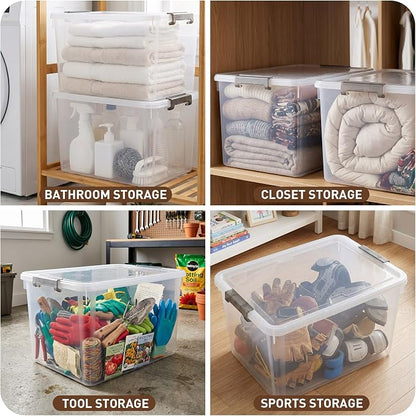Citylife 6 Packs 44.4 QT Plastic Storage Bins - Image 5