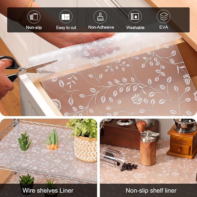 Cooyes Shelf Liner – Premium Non-Adhesive Cabinet & Drawer Liner - Image 4