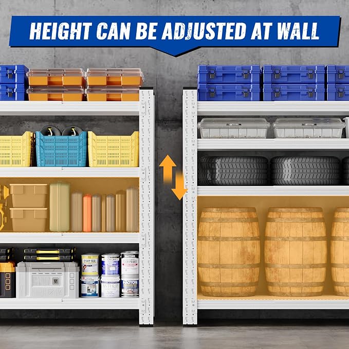 BYNSOE 60" W Storage Shelves 5000lbs Garage Metal Shelving Heavy Duty Garage - Image 5