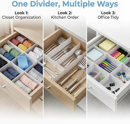 Adjustable Plastic Drawer Separators, 14.96" Length x 4.33" Height, Cuttable - Image 4