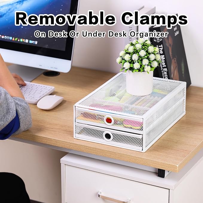 ROSYLINE Under Desk & Desktop Drawer Organizer - Image 3