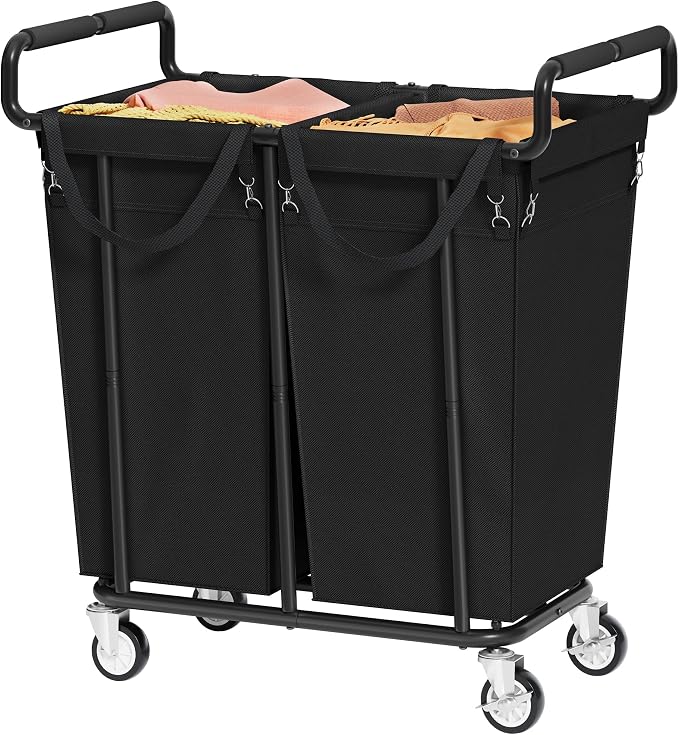 Large Laundry Hamper with Wheels, 2 by Gewudraw