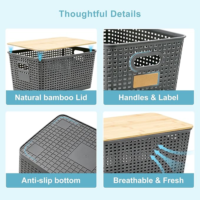 Bagnizer 2 Pack Tall Plastic Storage Bins - Image 8