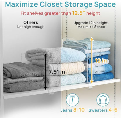 Vtopmart 12" Extra Tall x 12" Deep Shelf Dividers - Image 4