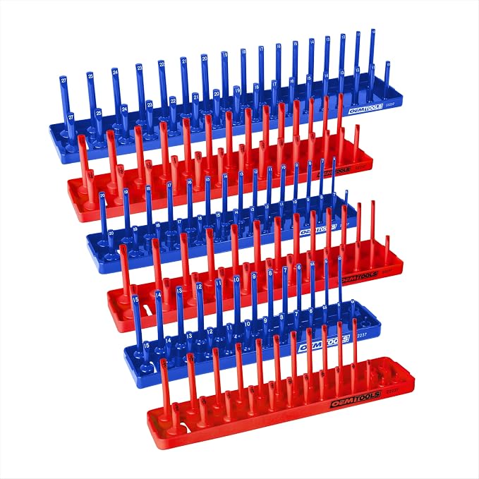 OEMTOOLS 22237 6 Piece SAE and Metric Socket Tray Set, SAE and Metric Socket by OEMTOOLS