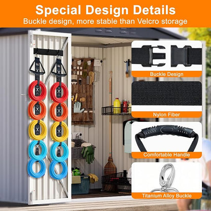 Extension Cord Organizer with 5 Detachable straps 2 PCS | Extension Cord Hanger - Image 5