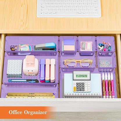 25 PCS Plastic Drawer Organizer Set, 4-Size Versatile Organizer Trays & storage - Image 7