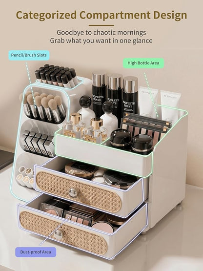 Booklov Makeup Organizer for Vanity, Large Capacity Cosmetic Display Case - Image 3