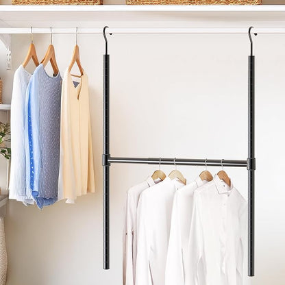 Simple Houseware Adjustable Closet Hanging Rod - Image 2