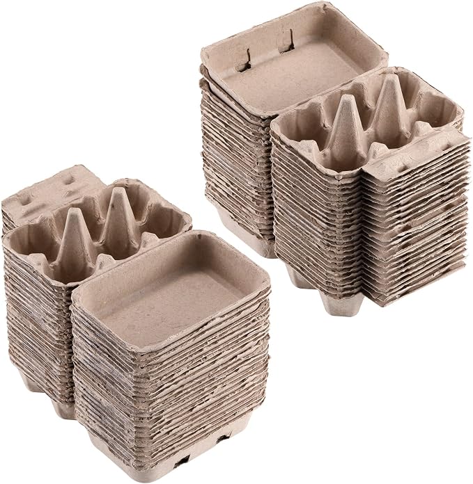 Half Dozen Egg Cartons 300 Pack, Blank Natural Pulp Box 6 Count - Image 5