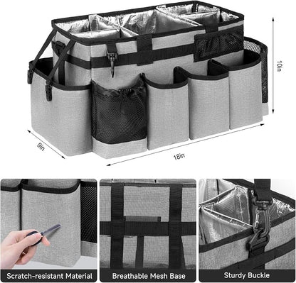Cleaning Caddy Bag, Extra Large Cleaning Supplies Organizer - Image 4