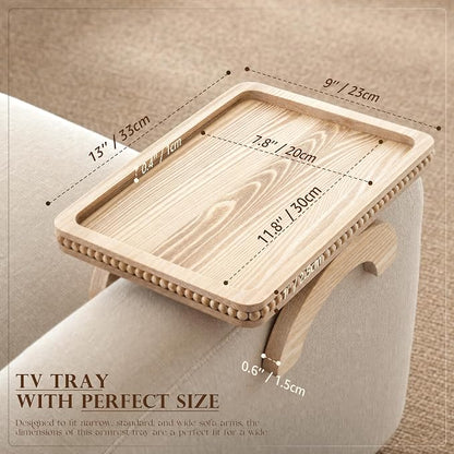 EOSAHR Pine Wood Couch Tray - Image 2