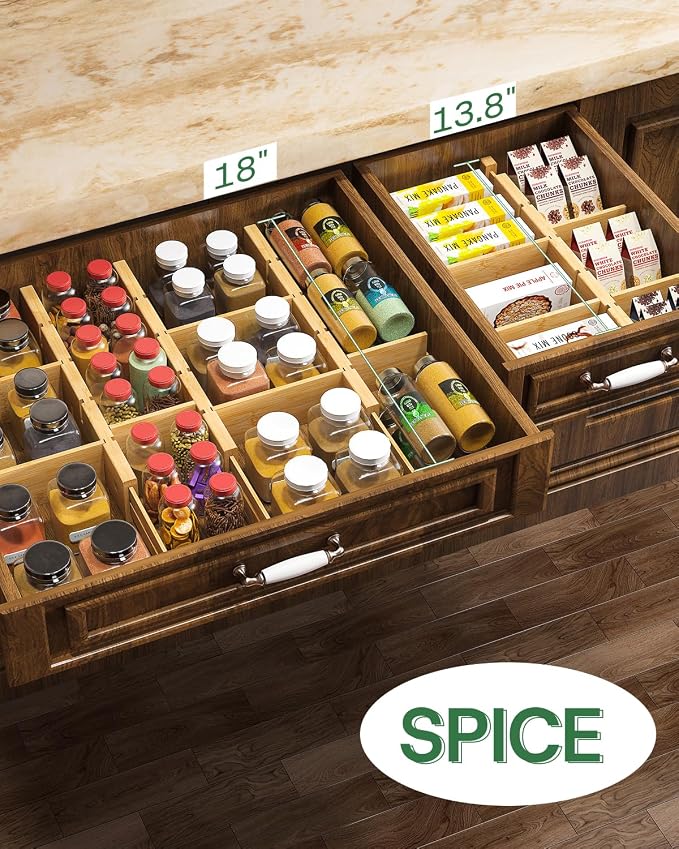kiplant Bamboo Drawer Dividers - Image 4