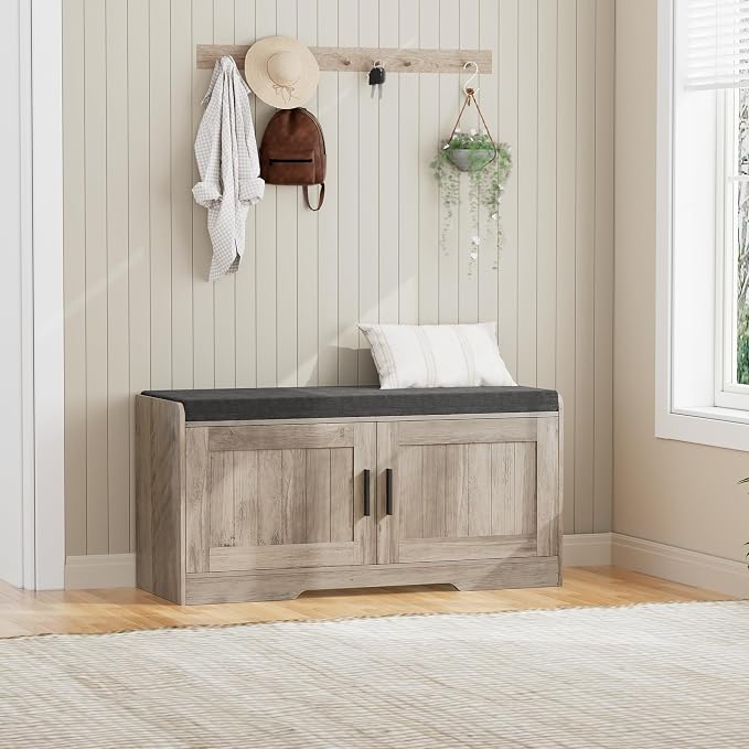 Homleke 2-Tier Storage Bench, Shoe Bench by Homleke