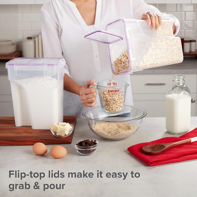 Snapware Airtight 2-Pack Cereal Dispenser Storage Containers, Flip-Top Lid BPA - Image 3